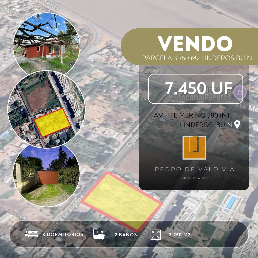 Vendo Parcela en Linderos Buin Vendo parcela Linderos Buin 3-750 m2