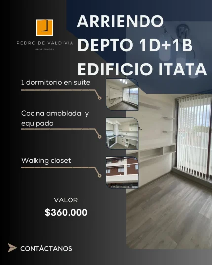 Arriendo Depto 1D+1B Edificio Itata Centro De Chillán